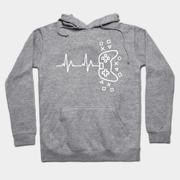 Gamer Heart Beat Video Game Lover Hoodie by SusurrationStudio